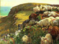 Our English Coasts, 1852 (`Strayed Sheep') (1852) by William Holman Hunt 1827-1910, copyright Tate 2005