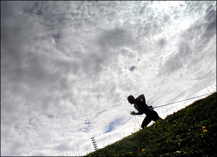 French fly-half Frederic Michalak in training ahead of this weekend's match with England
