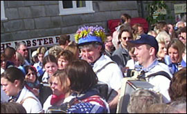 Plenty of colour in the crowd