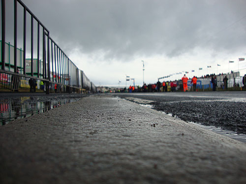 Wet track at the North West 200