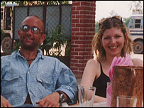 Pete with one of his travelling companions, Stacy.