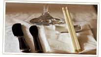Place settings with chopsticks