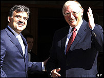 Dışişleri Bakanı Gül ve AB Komisyonu genişlemeden sorumlu üyesi Verheugen