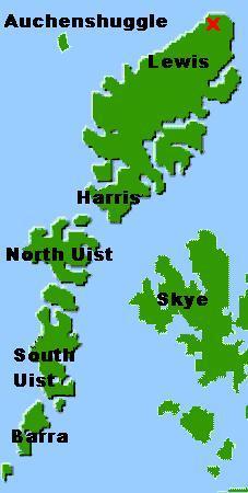 Western Isles. X marks the fank.