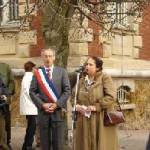 Jacqueline Mennessier and Maire d'Etrepagny Pierre Beaufils