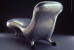 Image: Lockheed Lounge, 1986-88, Design: Marc Newson, Riveted sheet aluminium over fibreglass and rubber
