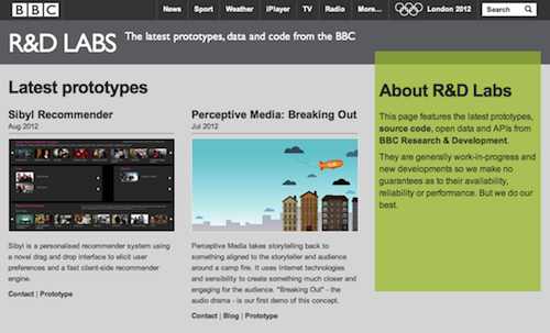 Screenshot of R&D Labs