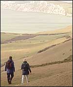 The Isle of Wight's spectacular coastline.