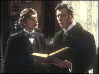 Hound Of The Baskervilles 03/10/1982 BBC: Tom Baker as Sherlock Holmes and actor Will Knightley