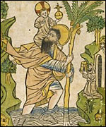 St Christopher Woodcut [John Rylands Library]