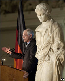 European Council President Herman Van Rompuy delivers his State of Europe address in the Pergamon Museum, Berlin, Germany, 9 November