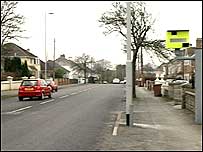 Car and speed camera