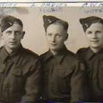 1941 - Arthur Ward with best mates Al White of Thurlstone and Les Davies of Keigthley at Hingham Nr. Norwich
