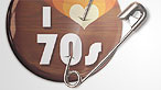 Badge saying I love the 1960s