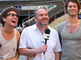 Chris Moyles with Take That
