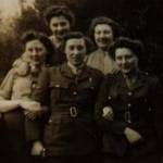 Joan (back left) with Rita (back right) amd other girls from AQ Uxbridge.