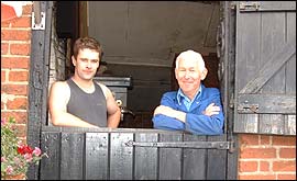 Pic: Michael and Grieg at their forge in Woodbastwick