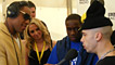 Reggie with N-Dubz and Tinchy Stryder