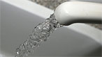Water running from a tap