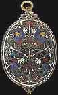 Photograph showing a decorative locket case which contains Hilliard's miniature