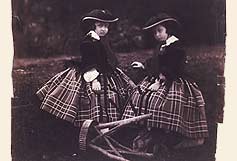 Image: RPS Unknown Pleasures Exhibition - photo by Roger Fenton 1856 of the Princesses Helena and Louise.
