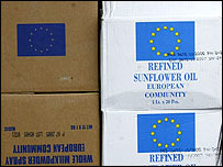 یورپی امداد میں دیے جانے والی کچھ اشیاء