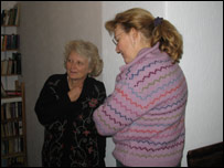 Women standing and waiting