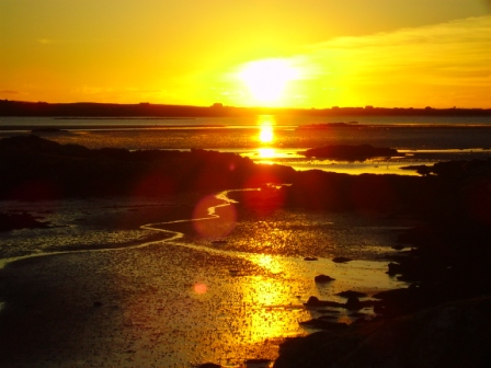 sunset from Grimsay, Uist