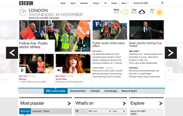 New homepage screenshot