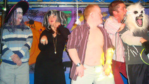 Mat with other revellers at the Bubble Club