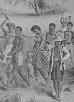 Shackled Africans being taken into slavery (Getty Images/Hulton Archive)