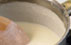 milk in pan