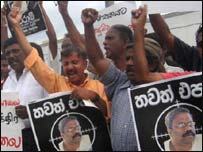 Protests by journalists in Colombo