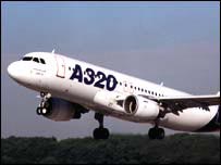 Bir Airbus uçağı 