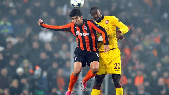 Eduardo will be looking to join his former team Arsenal in the knockour stages of the Champions League: Pic AP