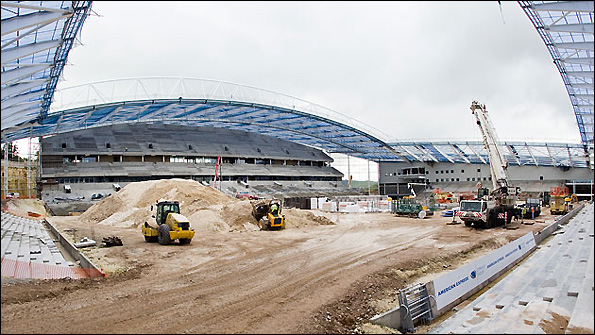 The new stadium at Falmer is currently being built.