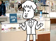 Tim in the department store