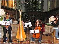 Frances and friends performing