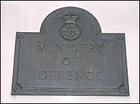 Ministry of Defence sign