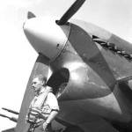 Ron Pottinger with Typhoon taken at Manston, 1943