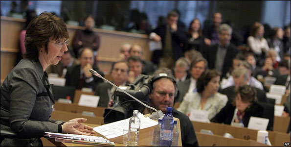 Catherine Ashton in European Parliament, 11 Jan 10