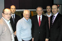 Pat McDaid, Supt Paul Douglas,Eamon Deane, Martin McGuinness, Dermot Desmond, and Micheal Martin 