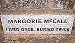Margorie McCall's grave, Lurgan