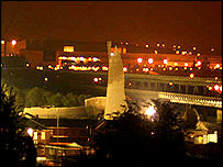 Going, going...: Tinsley Towers partially demolished