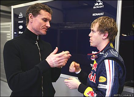 David Coulthard, Sebastian Vettel, Jerez, 2009
