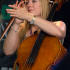 Rachael McShane plays cello and fiddle for Bellowhead.