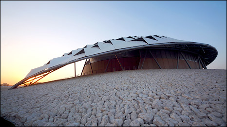 A proof of concept model of a the Qatar 2022 Showcase Stadium designed by Michael Beaven