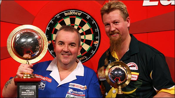 Simon Whitlock lost out to Phil Taylor in the final of the 2010 PDC World Championship