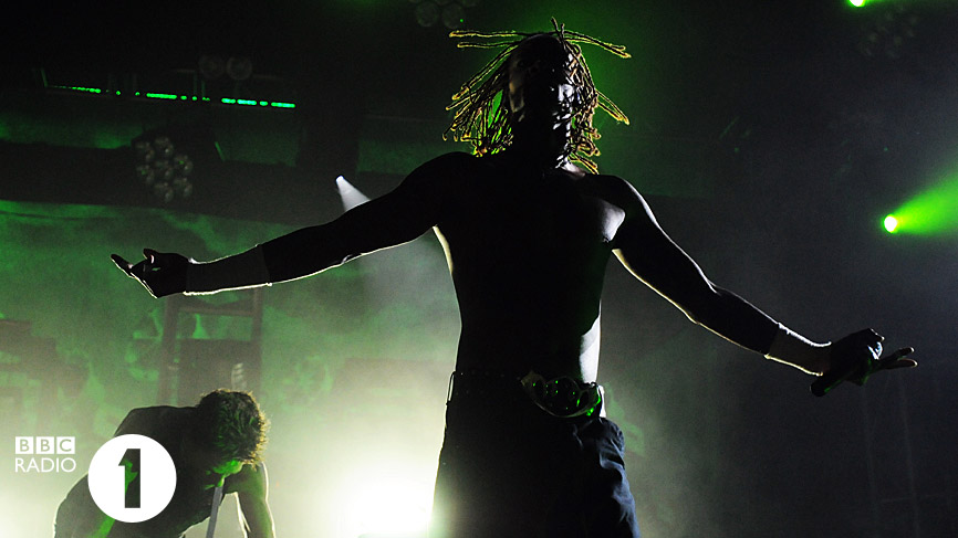 The Prodigy's Maxi revs up the crowd on the main stage