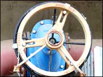 Wheel and pipes at Copley